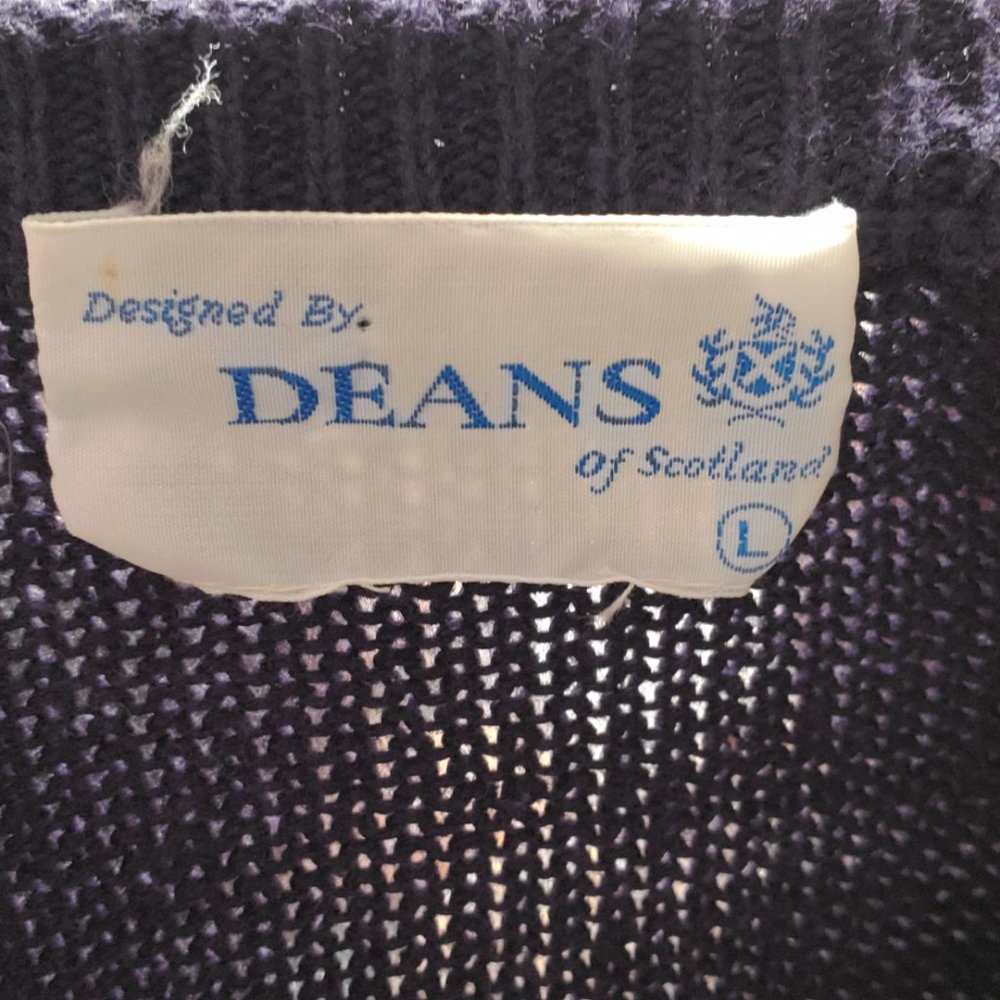 Vtg Deans of Scotland Intarsia Cottagecore Sweater - Picture 9 of 9